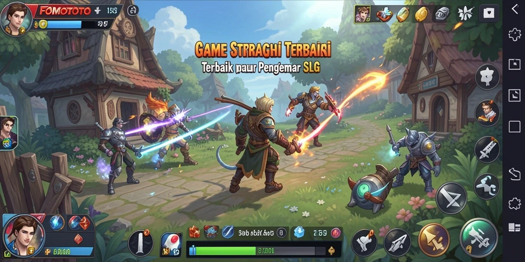 Screenshot gameplay FOMOTOTO dengan tampilan strategi yang mendalam.