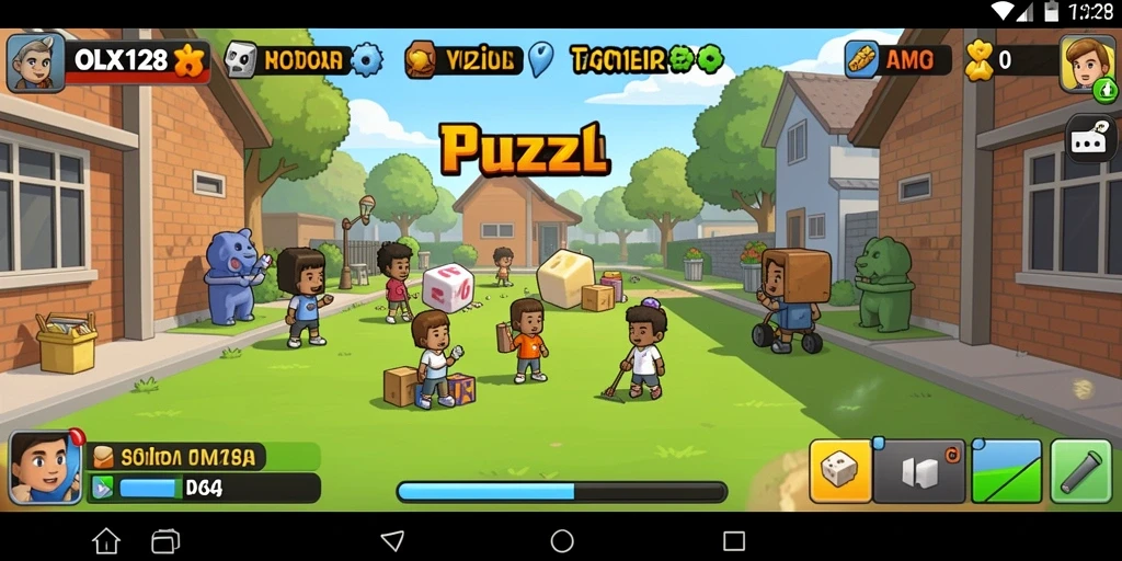 Screenshot OLX128 menampilkan gameplay Puzzle yang menarik.