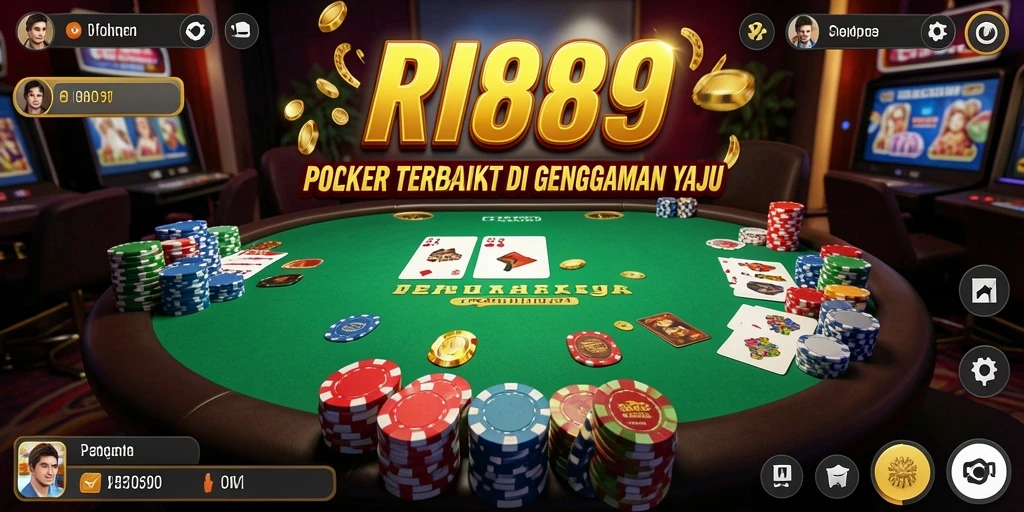 Tampilan gameplay seru dari aplikasi Poker RI889.